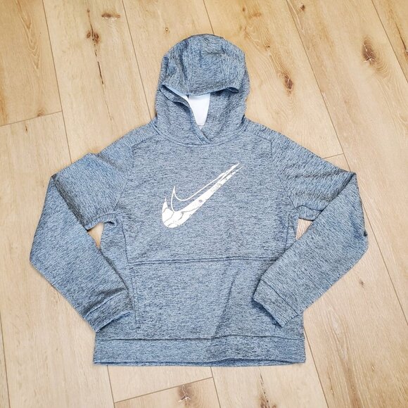 Nike Hoodie Boys Girls XL Gray Heather Stain Repel Therma-FIT HF4414-063 NEW - Picture 2 of 7